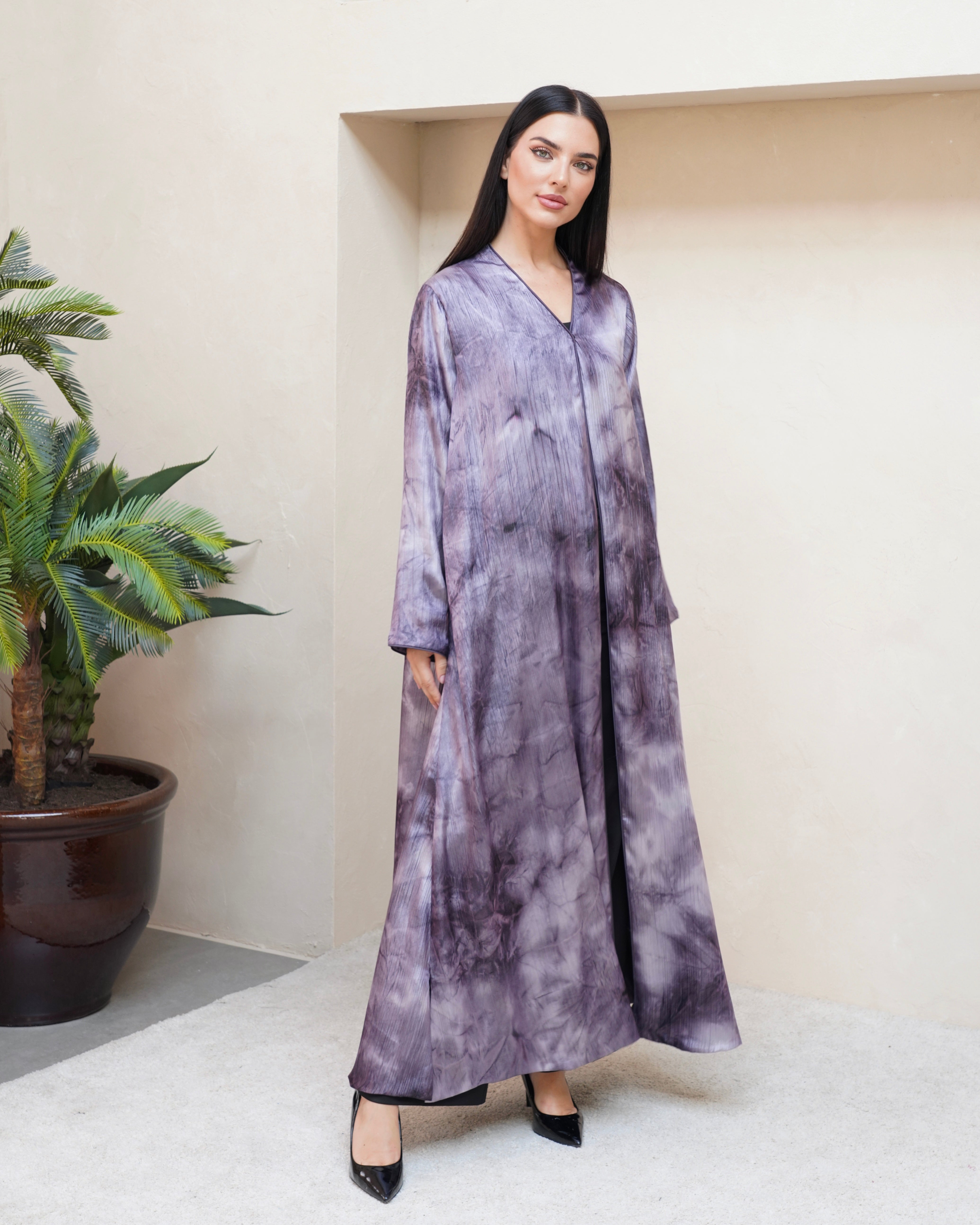 Selene Purple Abaya