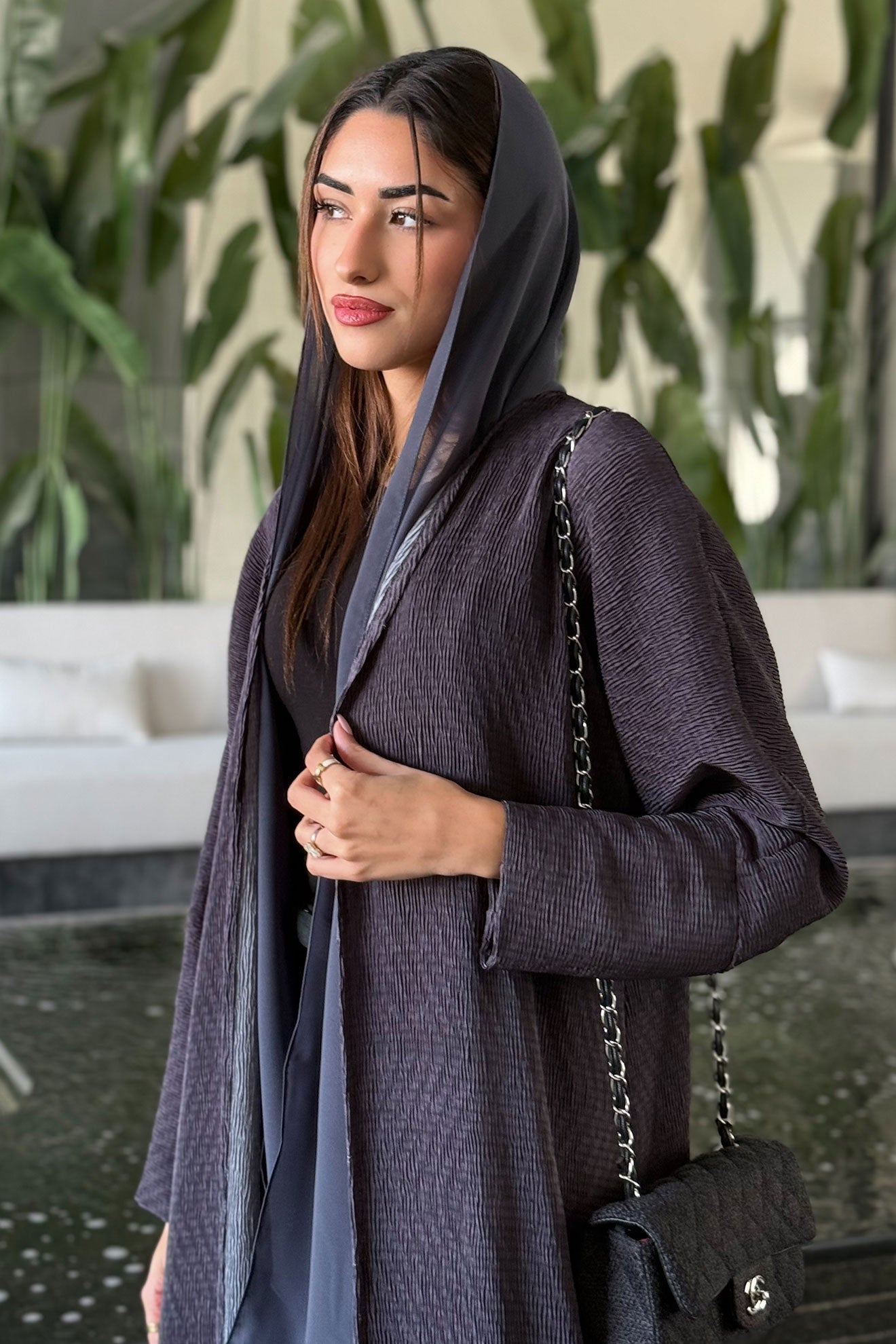 Flona Black Abaya