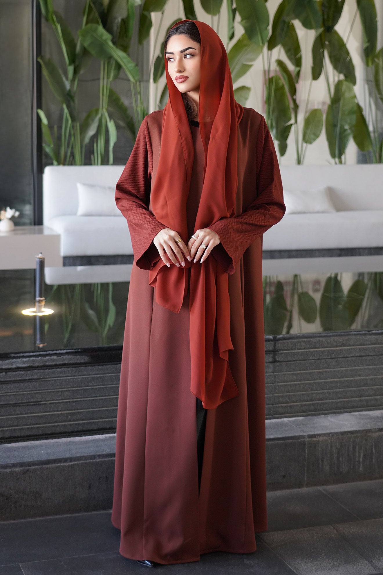 Lucy Red Abaya
