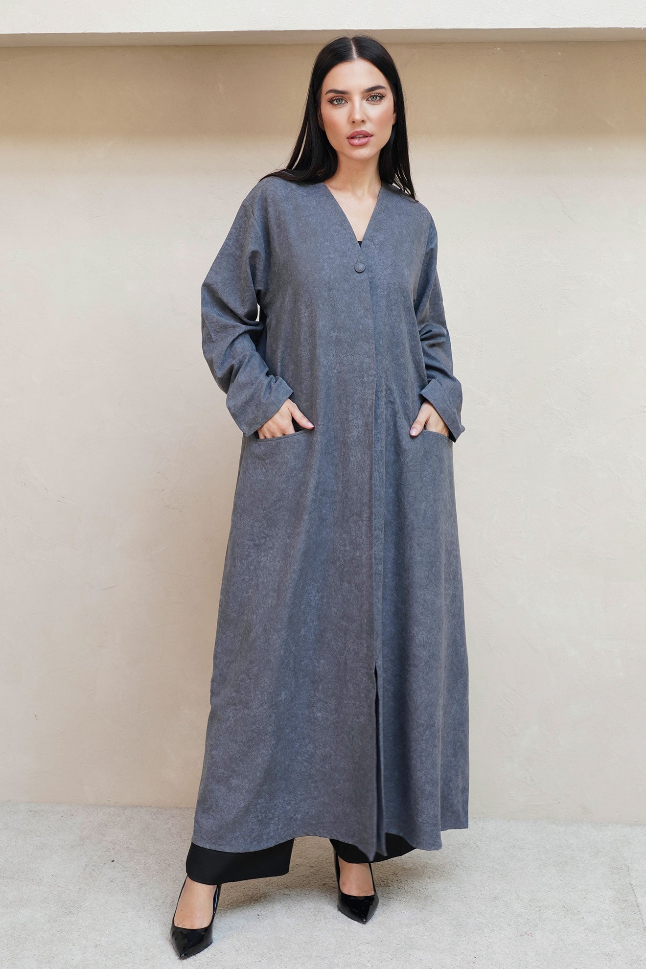 Lunara Gray Abaya