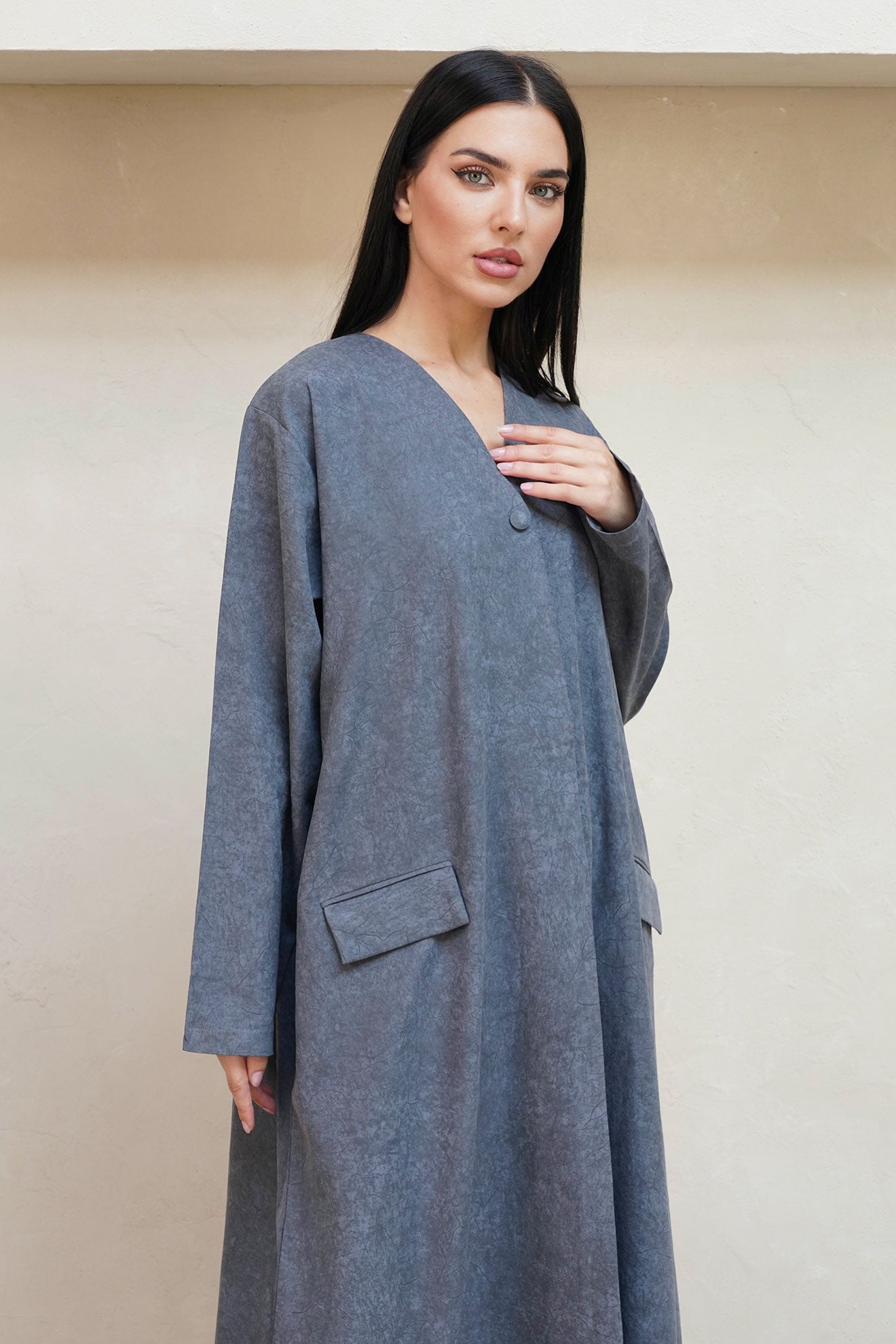 Lunara Gray Abaya