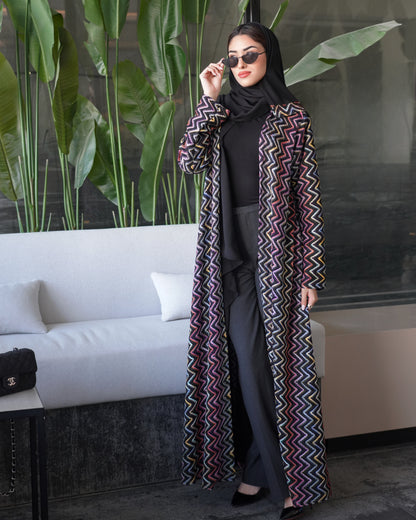 Salli Maroon Abaya