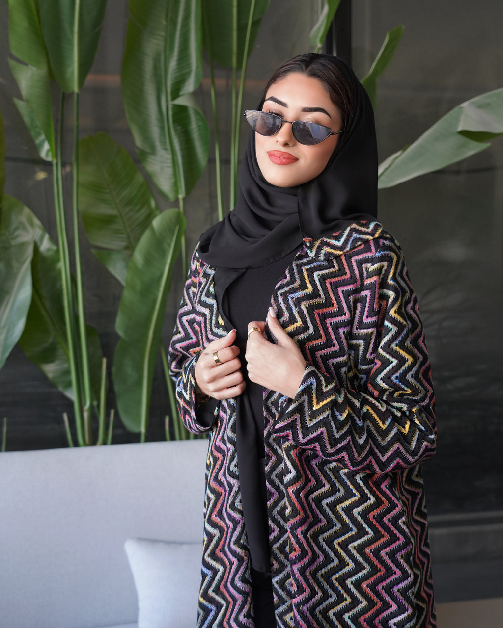 Salli Maroon Abaya