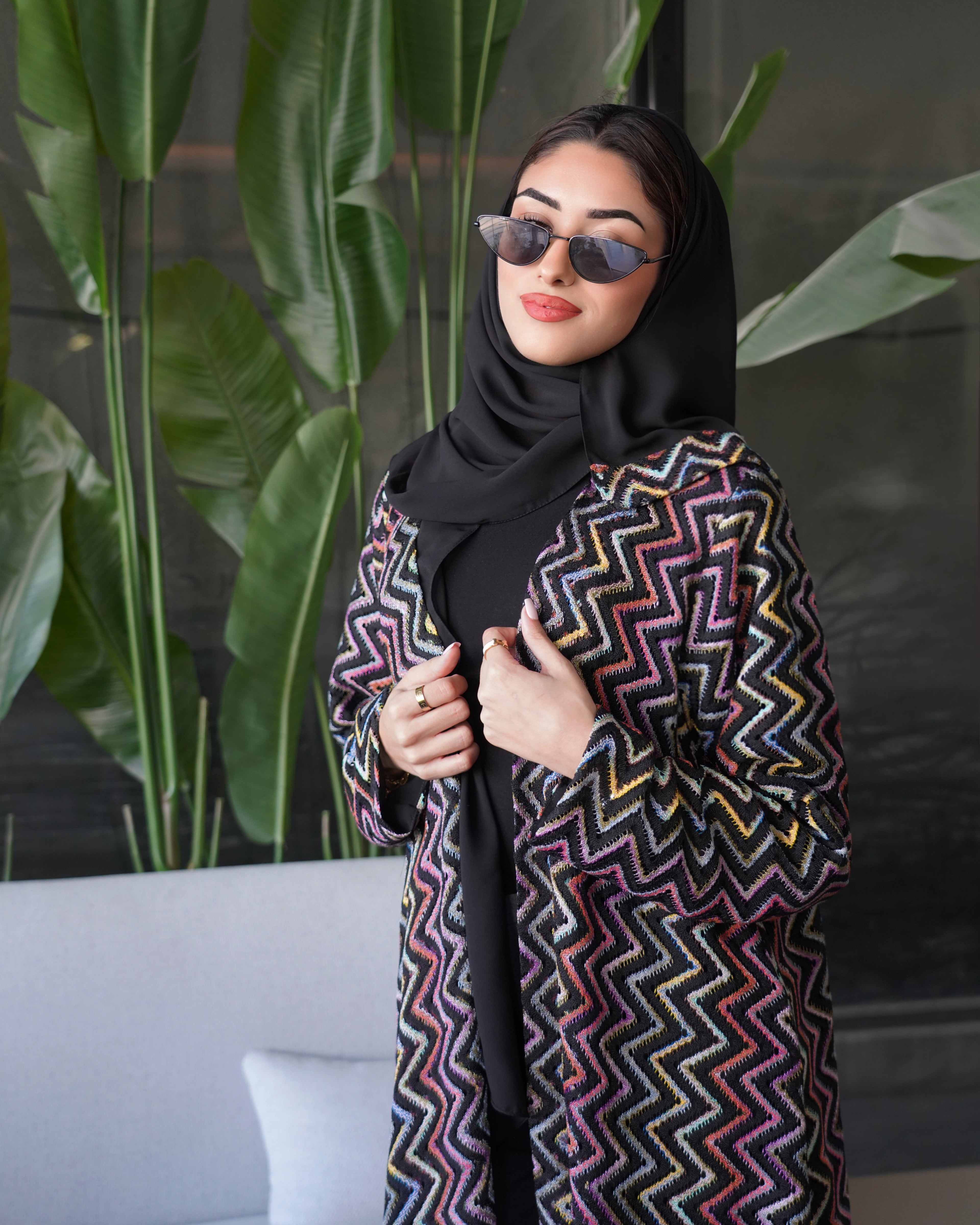 Salli Maroon Abaya