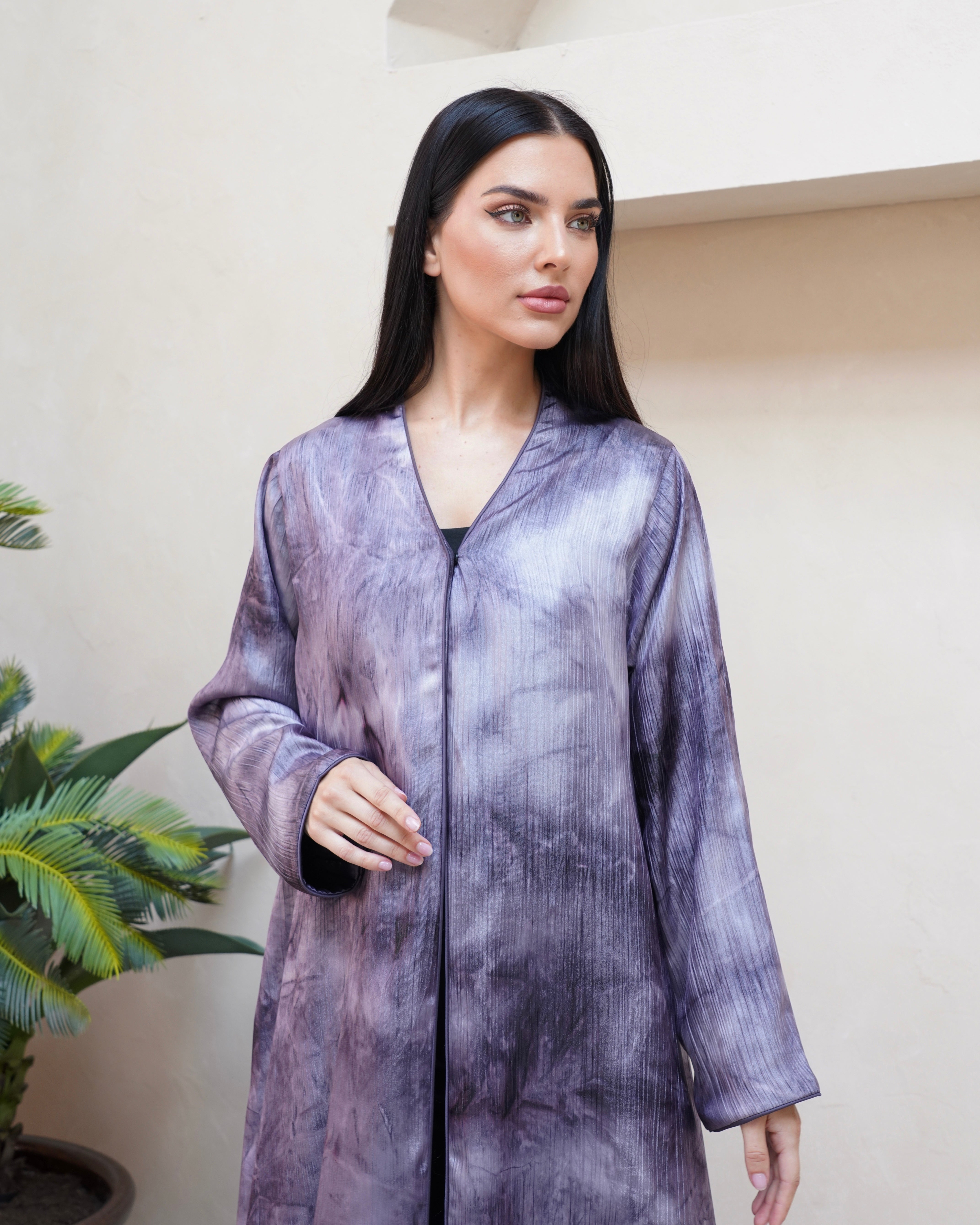 Selene Purple Abaya