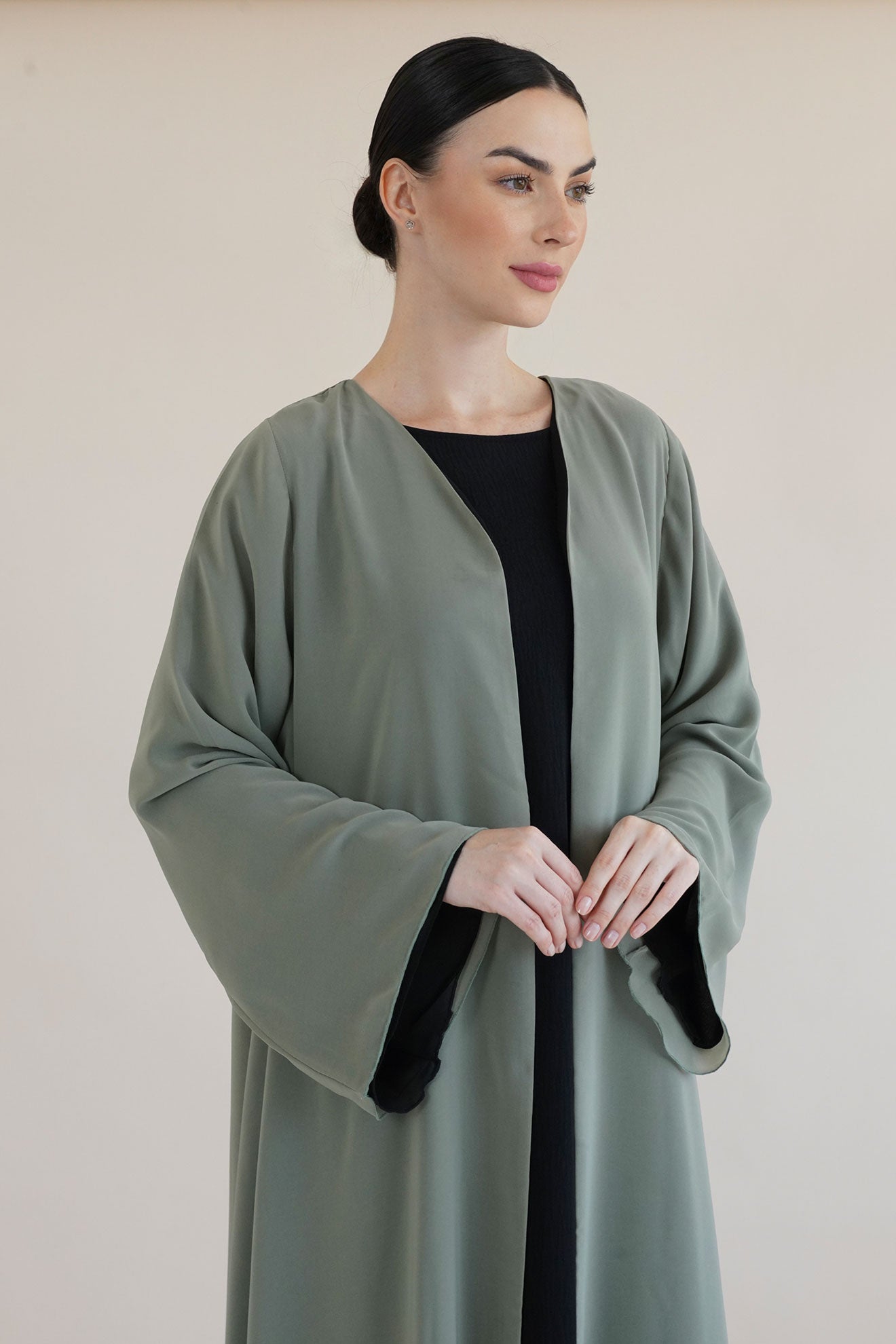 Delina Green Abaya