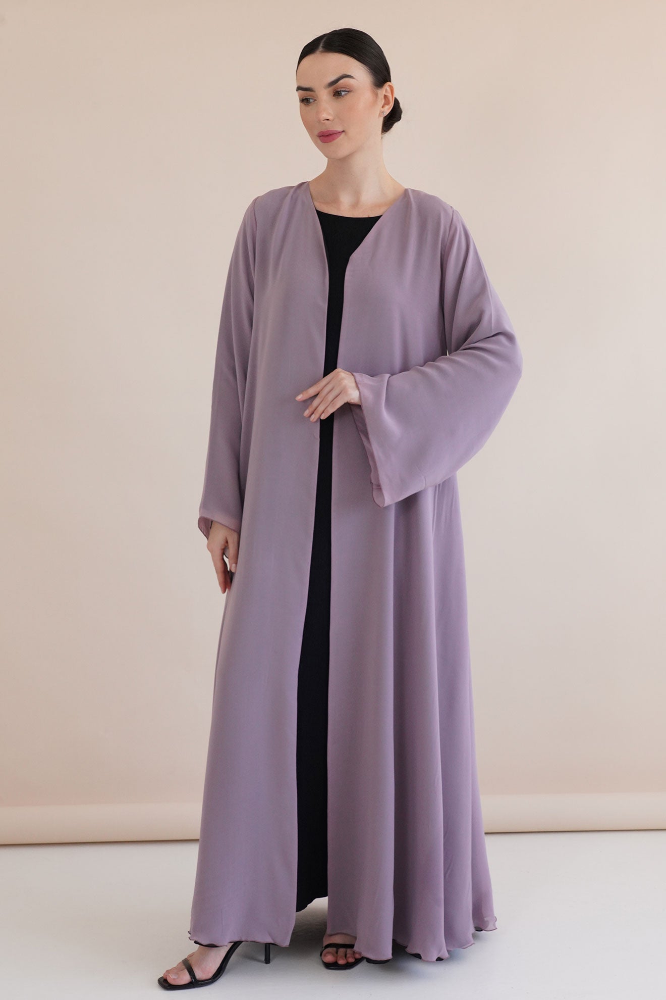 Delina Purple Abaya