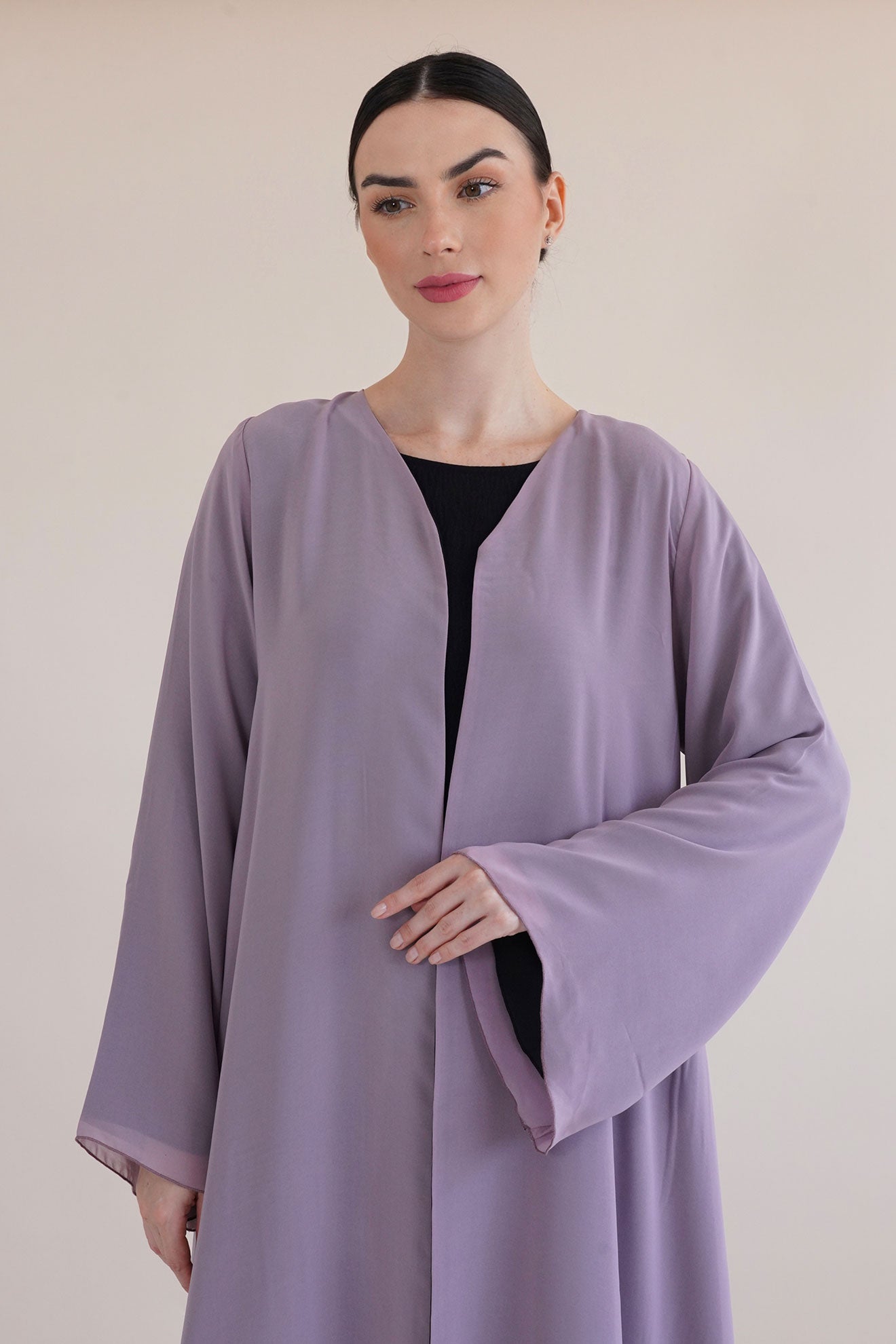 Delina Purple Abaya