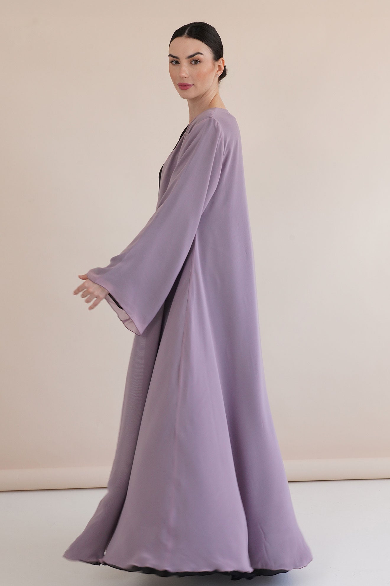 Delina Purple Abaya