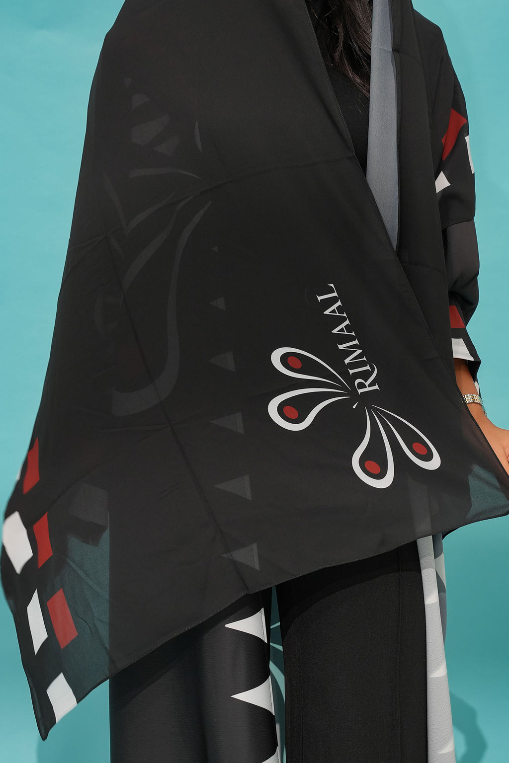 Dima Black-Red Abaya