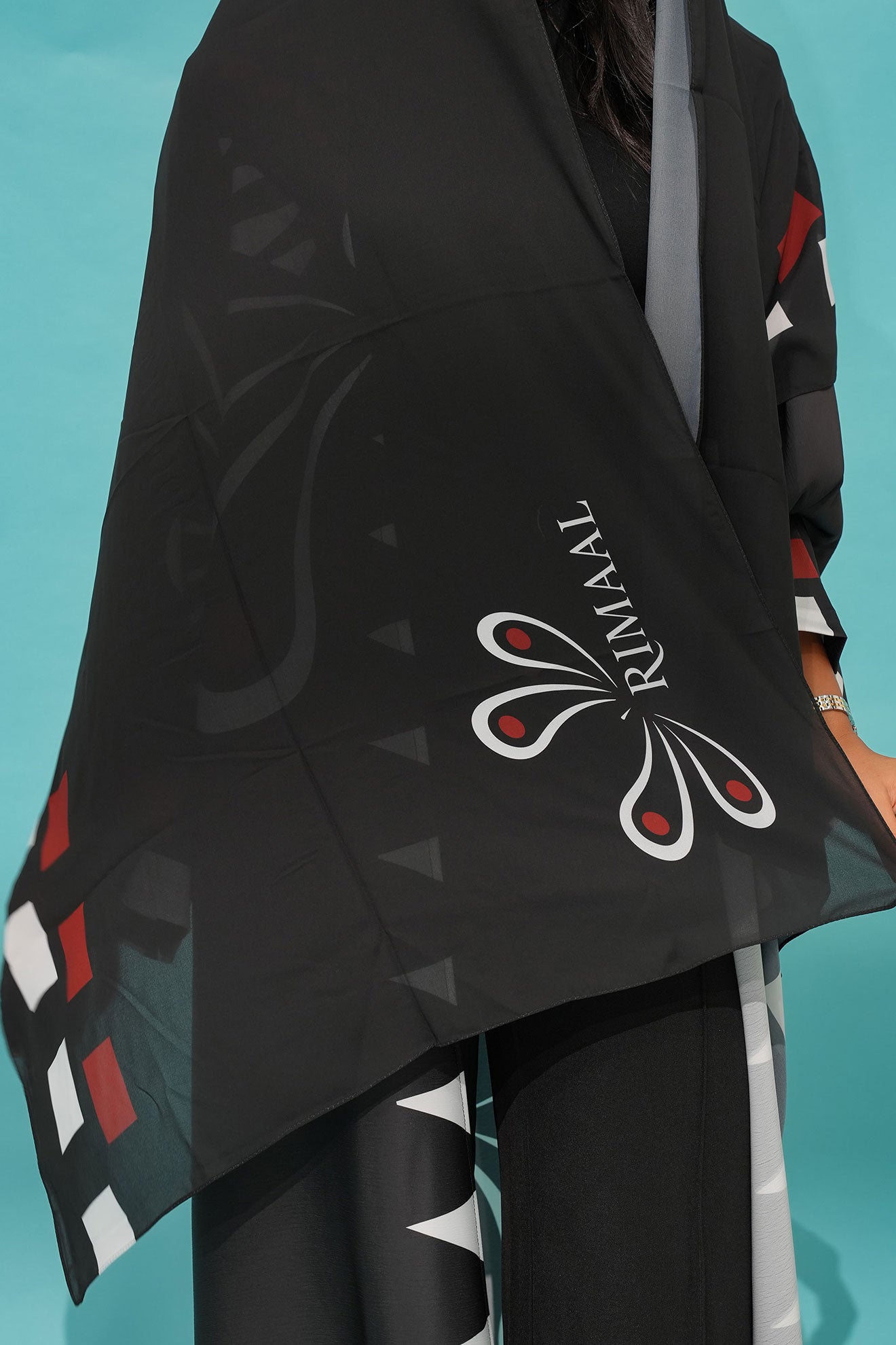 Dima Black-Red Abaya