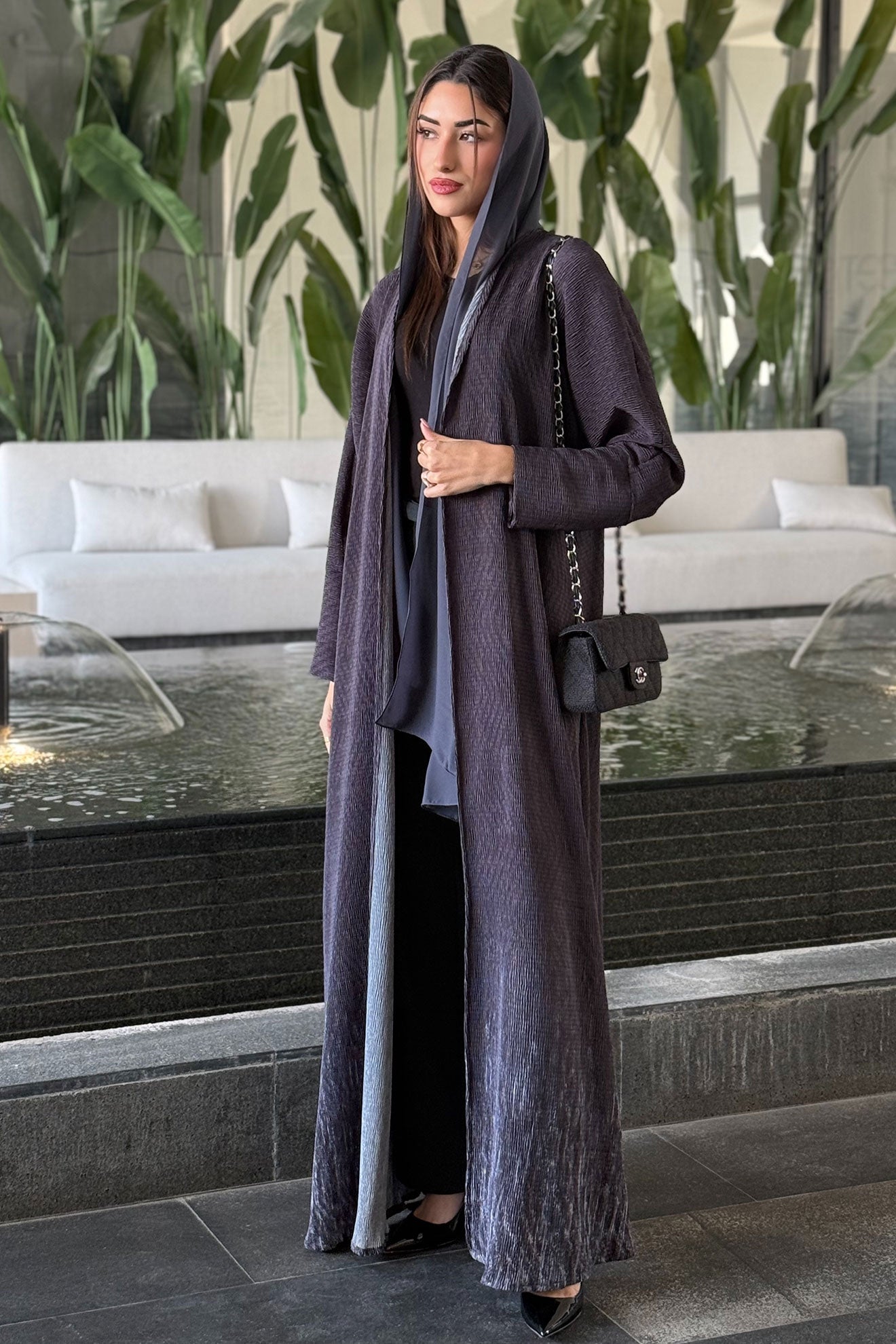 Flona Black Abaya