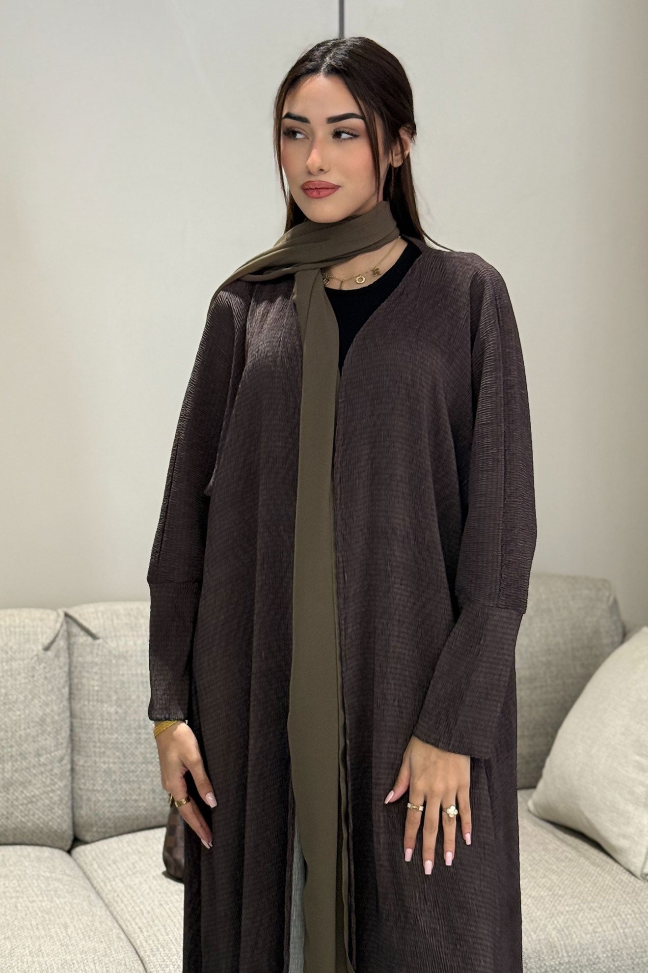 Flona Olive Green Abaya