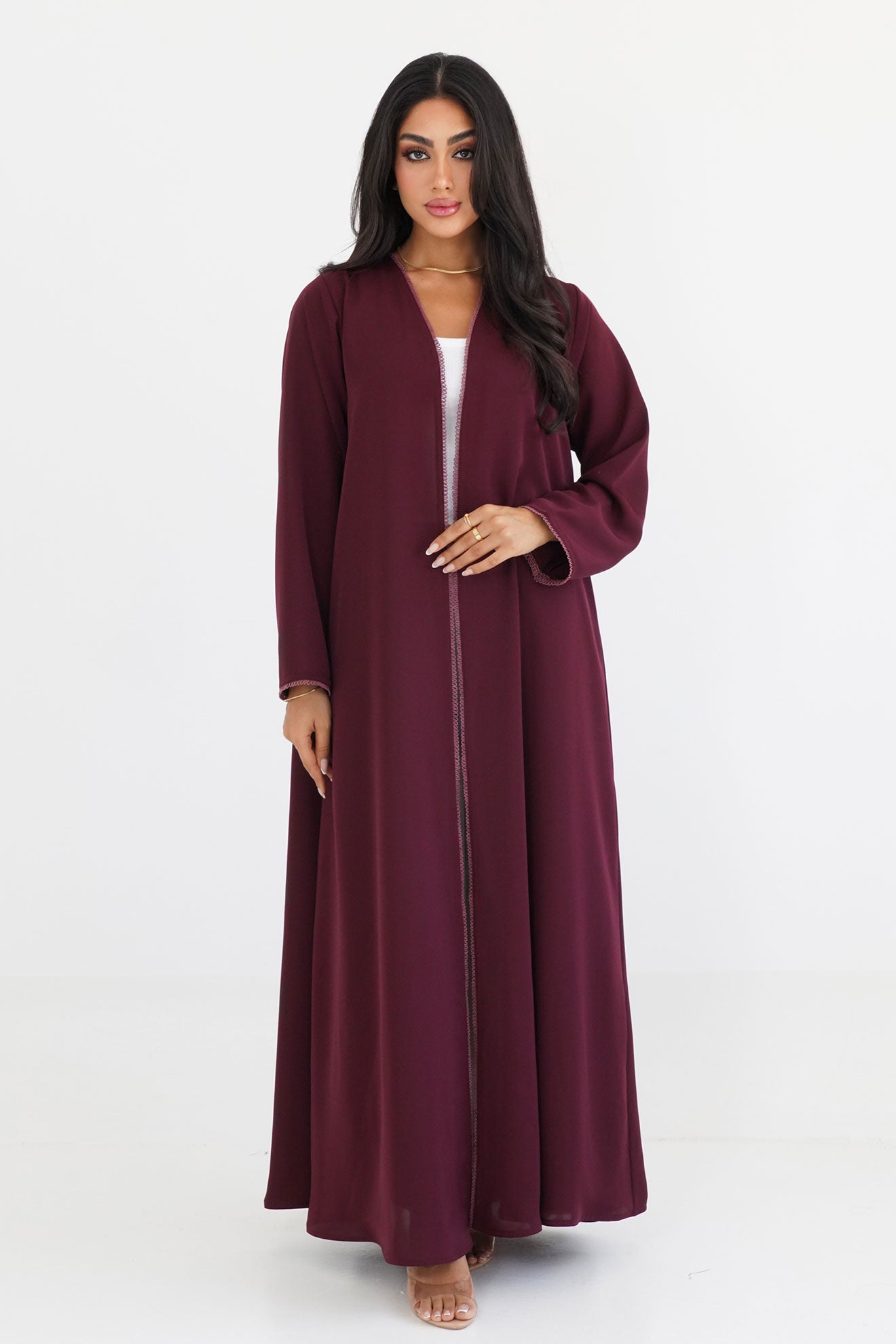 Jolisse Red Abaya Rimaal Jolisse Red Abaya Rimaal