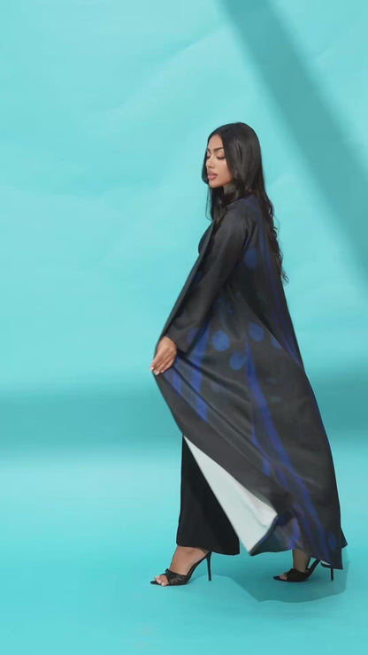 Sakura Navy Abaya