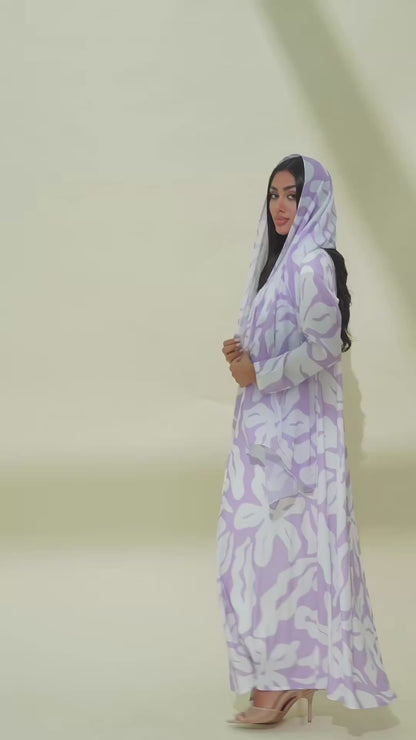 Hawra Purple Abaya