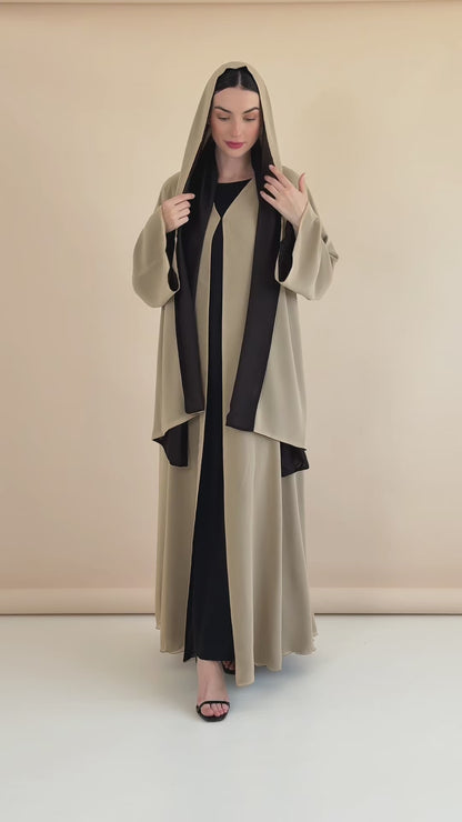 Delina Biege Abaya
