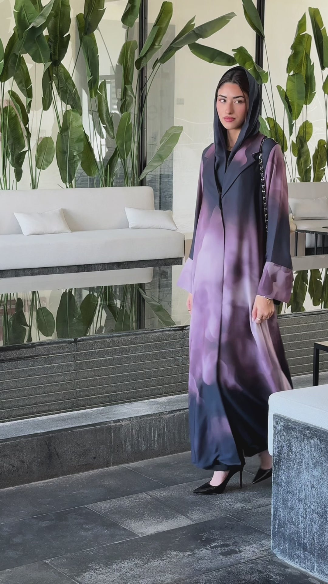 Nadia Purple Abaya