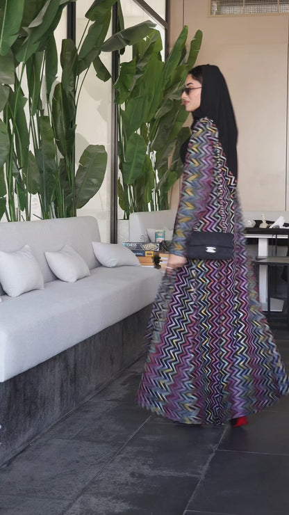 Salli Maroon Abaya