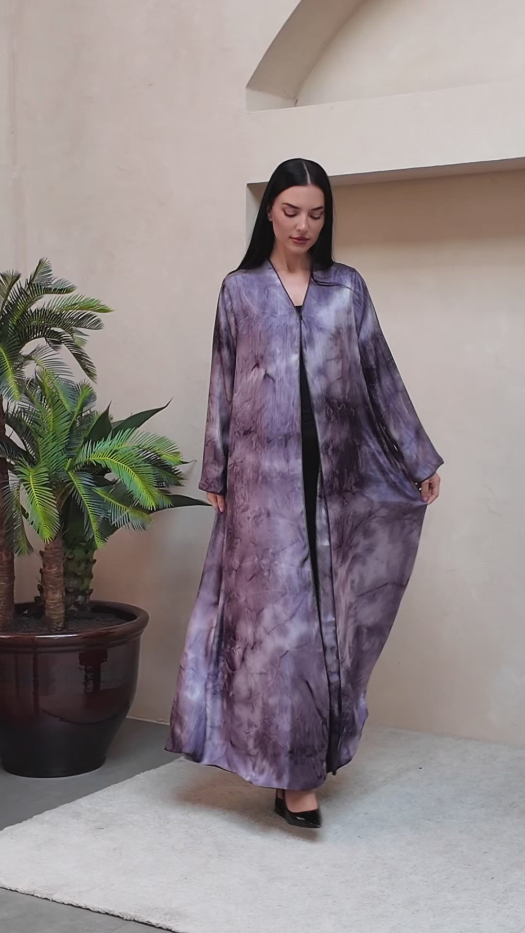 Selene Purple Abaya